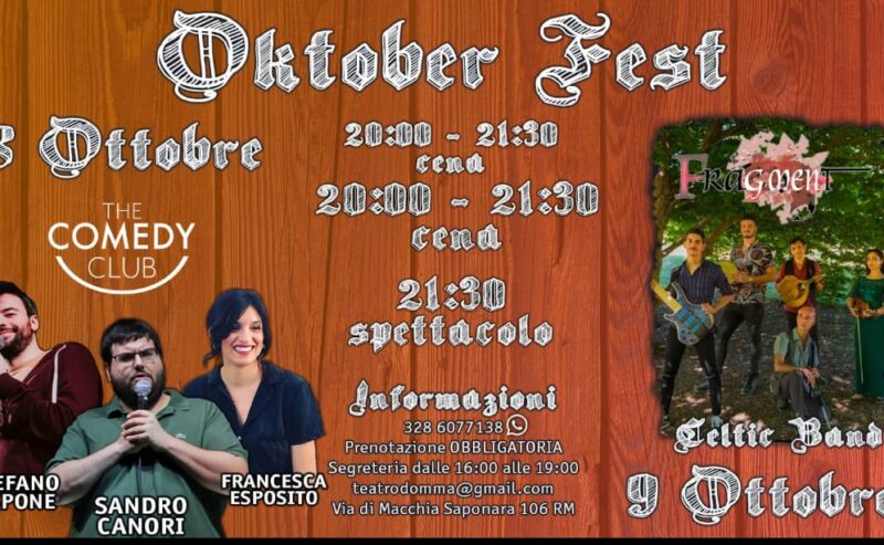 Si riparte con l’Oktober Fest