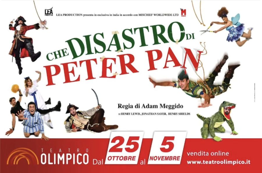 Al Teatro Olimpico, Peter Pan diventa un disastro. La commedia con Matteo Cirillo