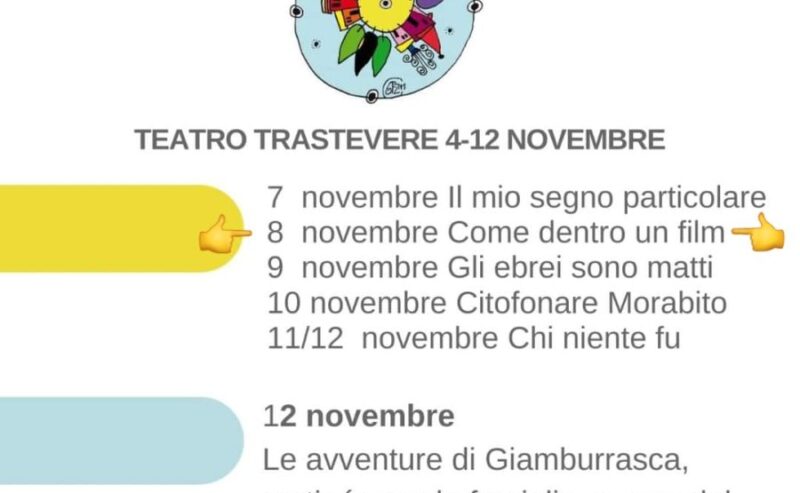 Al Teatro Trastevere vi troverete “Come dentro un film”